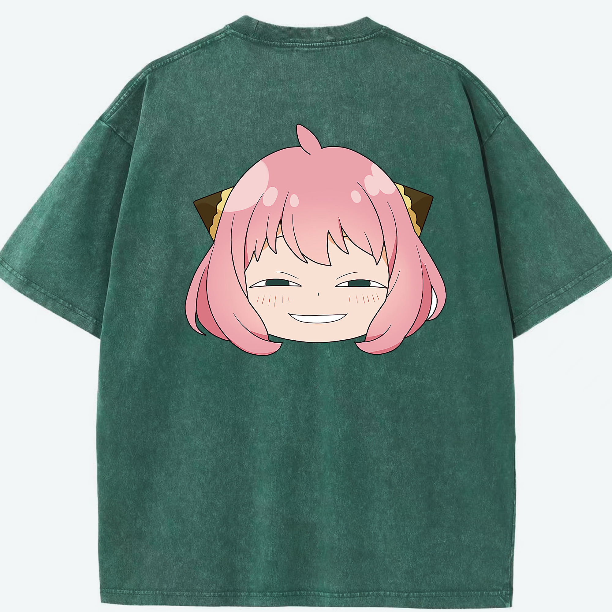 （画像用） SPY×FAMILY间谍家家酒 綿100% ヴィンテージ風 半袖Tシャツ（背面プリント）